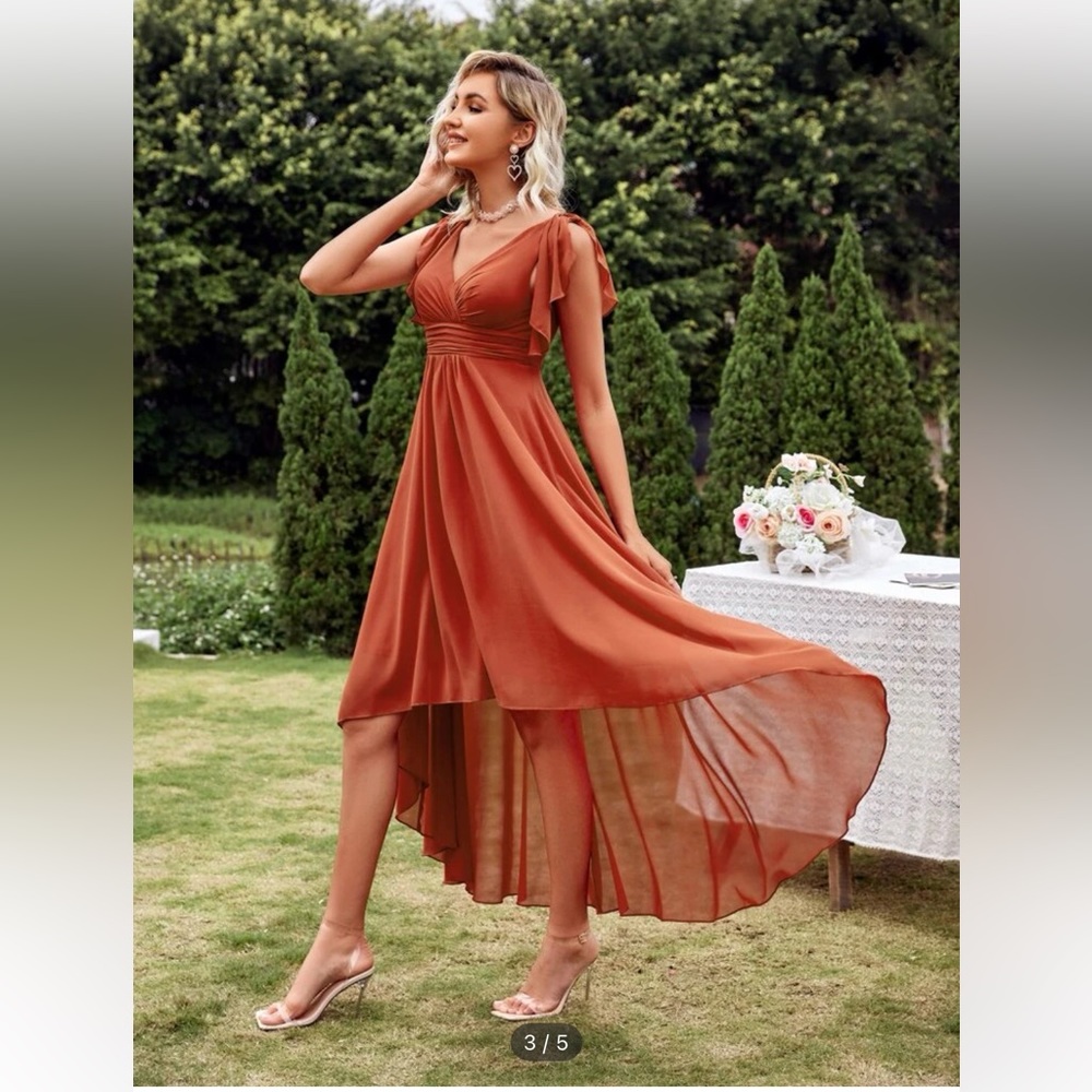 Shein rust colored dress